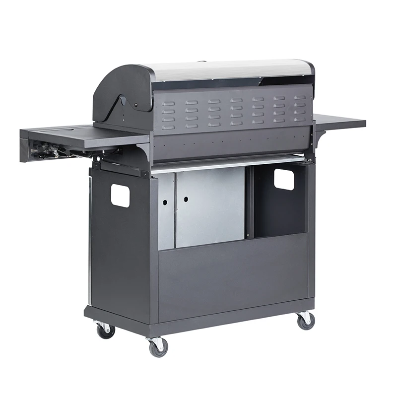 2024 Wholesale stainless steel warming rack 6+1 burner  gas grill Gas Mixed Grill  Indoor Family Event Party Camping Party Grill