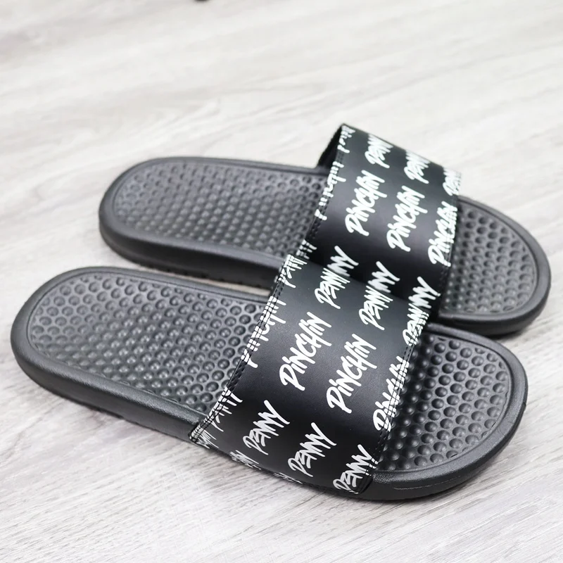 
2021 wholesale colors unisex slides custom pvc slides sandals with digital printing adult kids family footwear 