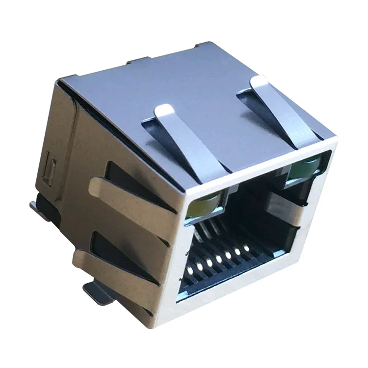 634008137521 модульный разъем горизонтальный со светодиодной панелью 8P8C SMT RJ45 RJ45 гнездовой разъем