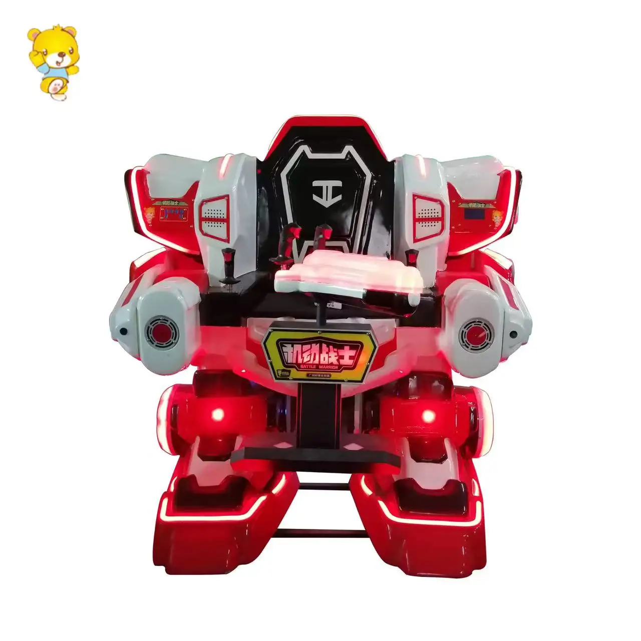 Haojile Shopping Mall Indoor/Outdoor Walking Robot Battle Warrior with Score Calculation and Display Durable Fiberglass