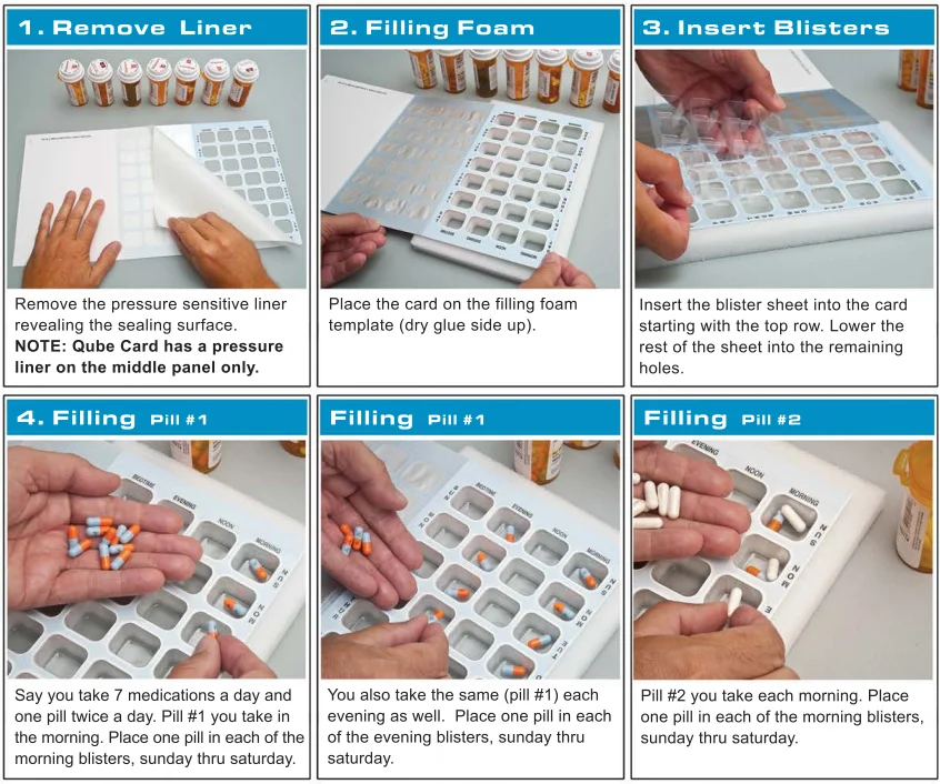 hot sale customized plastic medical one two three fold tray pill plastic blister cards packaging for capsules
