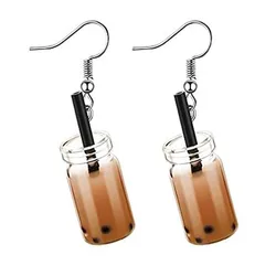 2021 Hot Sale Weird Funny Gummy Bear Earrings Set Dinosaur Mushroom Butterfly Strawberry Resin Pendant Earrings for Women