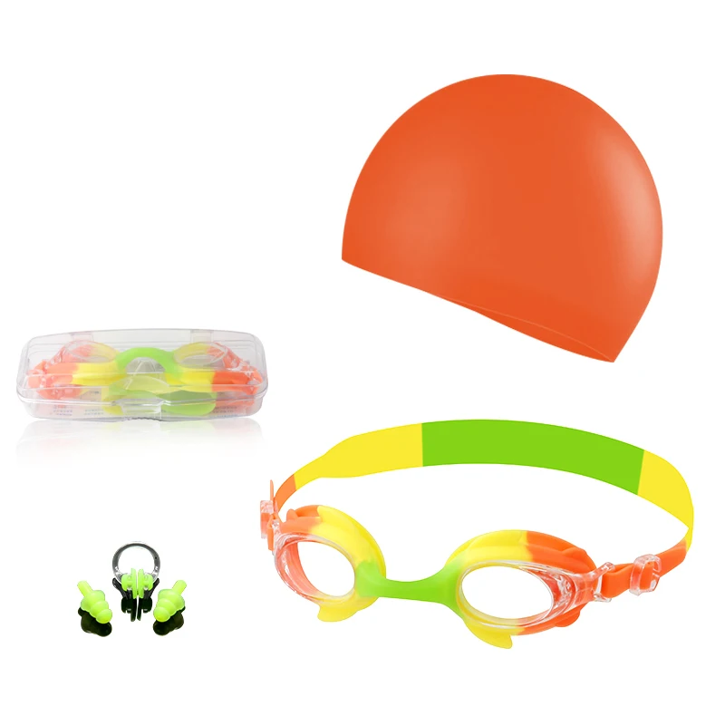Kids Cute  Professional  Non Leaking  Swimming  Goggles  Anti-Fog Silicone Swim Goggles