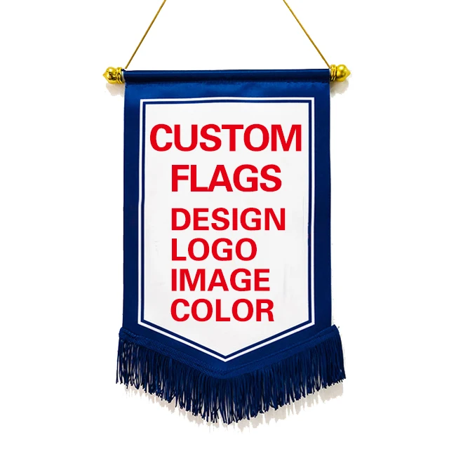 Promotional Product hot sale custom cotton canvas hanging wall banner exchange flag satin flag felt flag