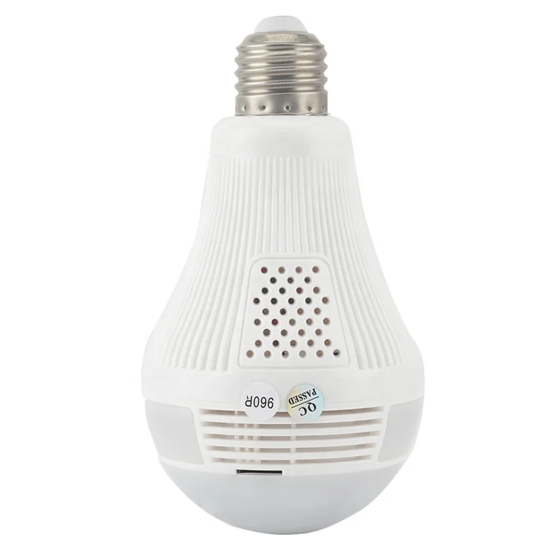 Light Bulb Camera  Camera PIR Body Sensing Motion Detection Night Vision 360 VR Panoramic Security Camera V2.0 Smart LED