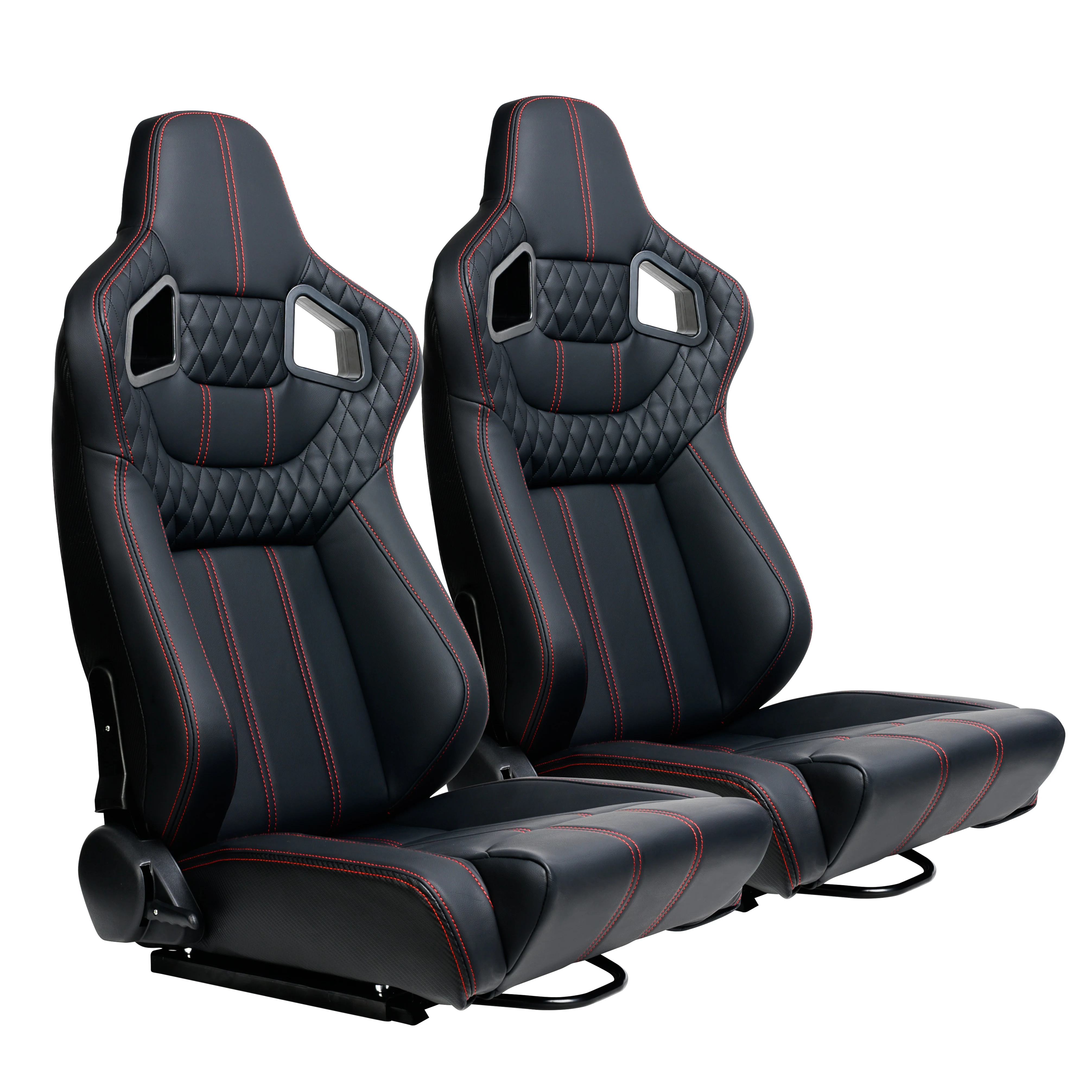 JIABEIR 9005 Black Car Seats High Quality Sport Adjustable Bucket SIM Racing for BMW & Honda Made of Leather Material Seats