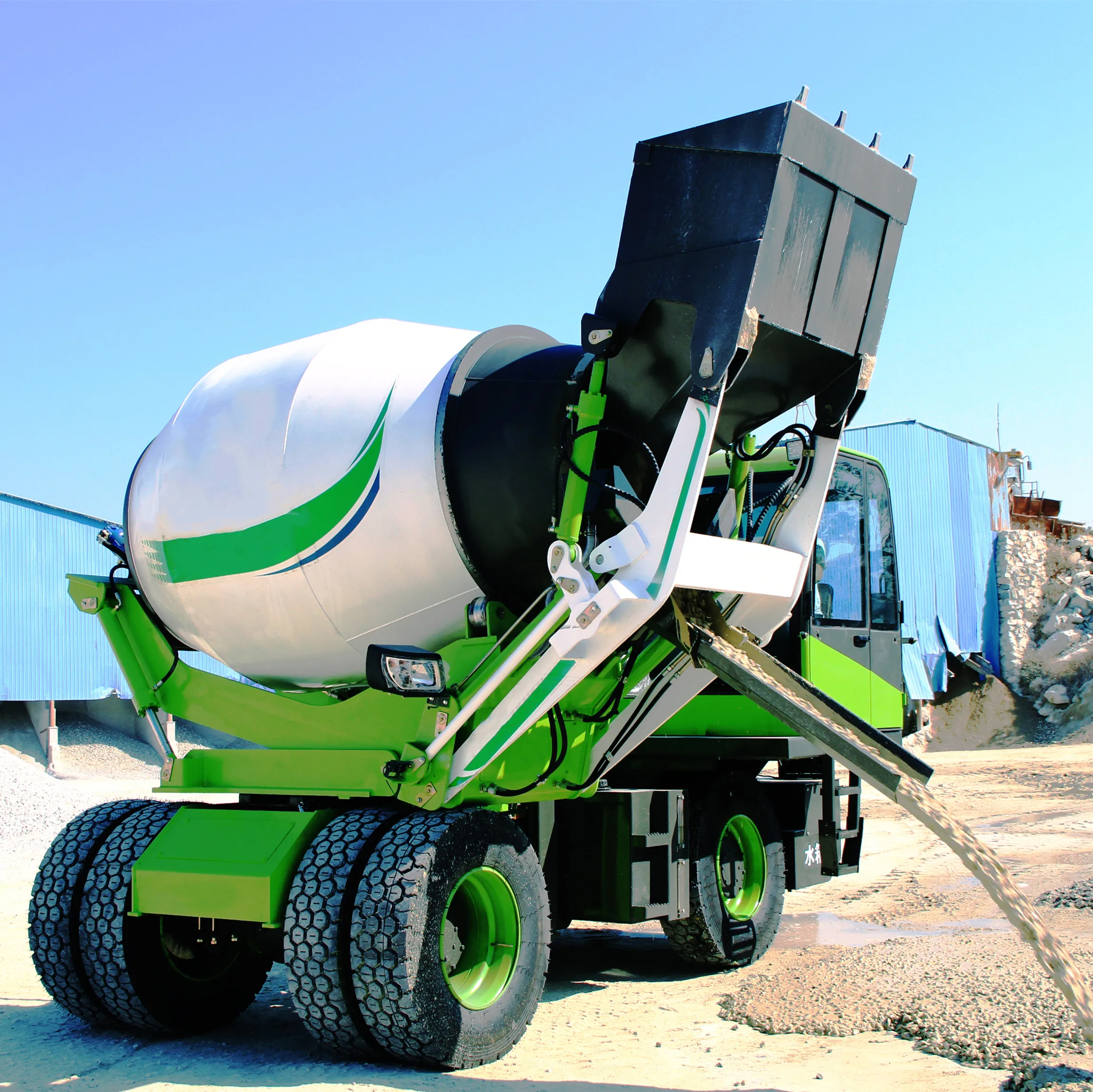 6.5m3 Chinese Manufacturers of Self Loading Concrete Mixer Machines