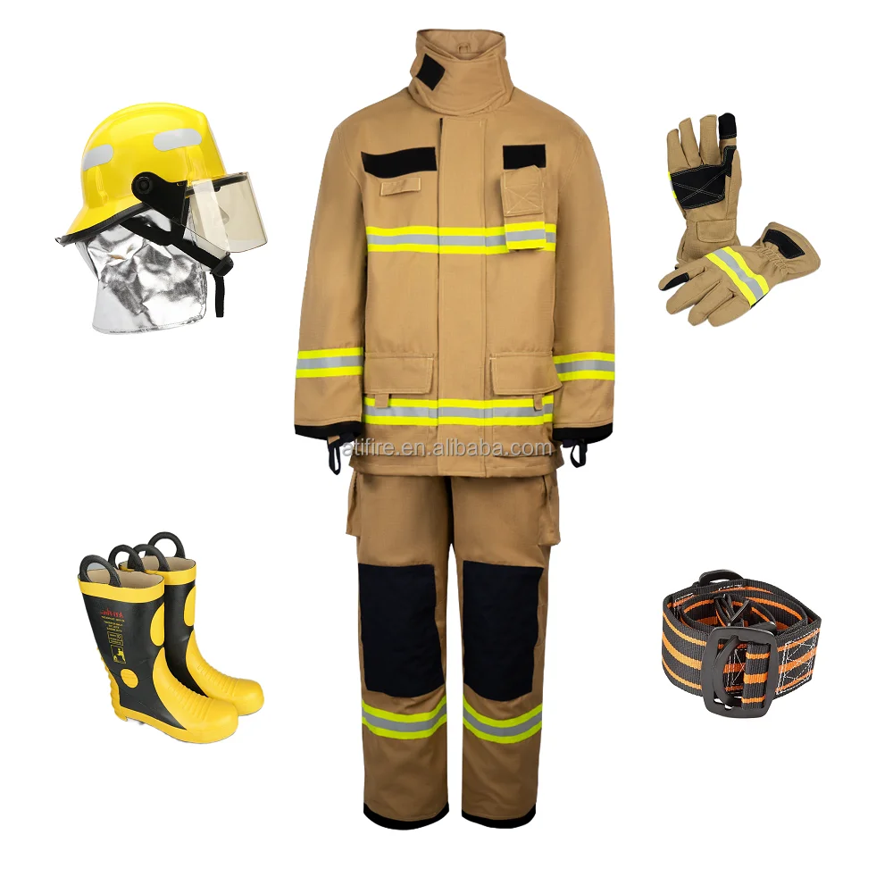 ATI-FIRE NFPA1971 fireman Suit Customized EN469 Nomex Kevlar Firefighter Suits Aramid Fire fighting clothes