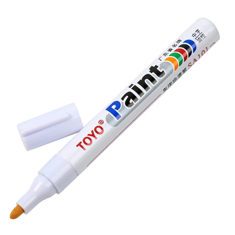 
TOYO Oil Paint Marker Pen Permanent Markers for Car Tire and all surfaces White Silver Gold Waterproof 
