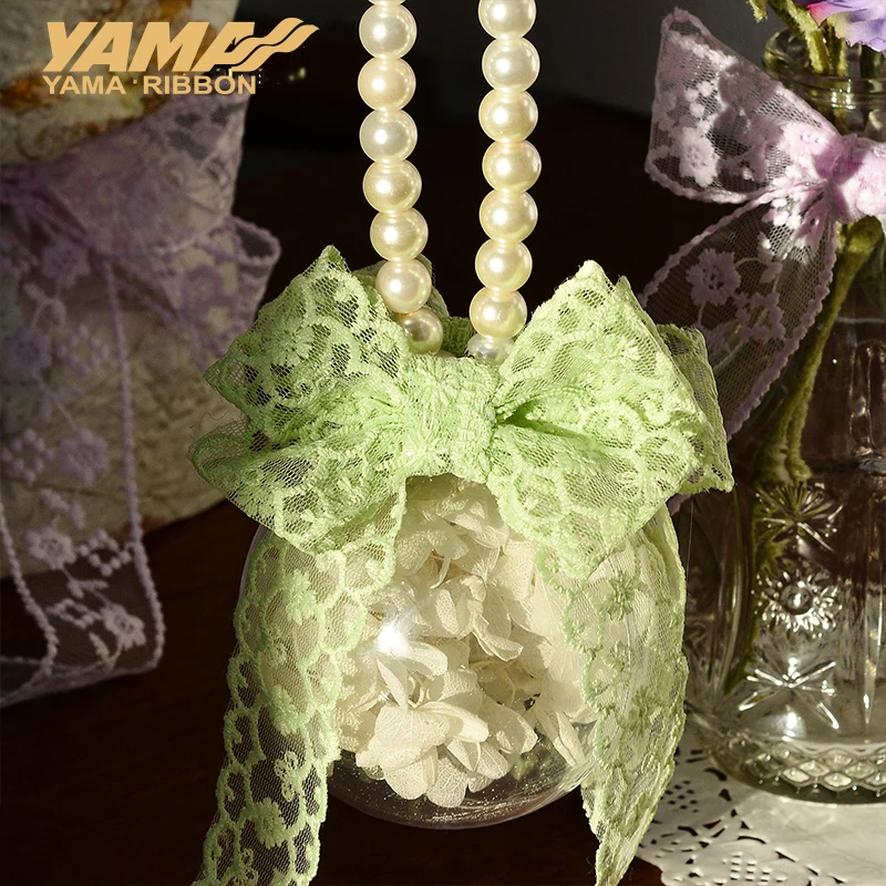 YAMA 38MM Lace Embroidered Ribbon for Gift Wrapping Flower Packaging Crafts Decoration Wedding Trimming Ribbon Lace Trim