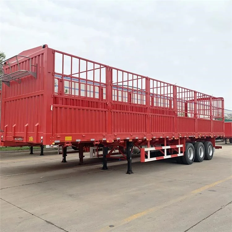 3/4 axles Multi wheel heavy tractor sidewall semi-trailer (Flatbed Fence tipper tanker Optional) cargo truck trailer