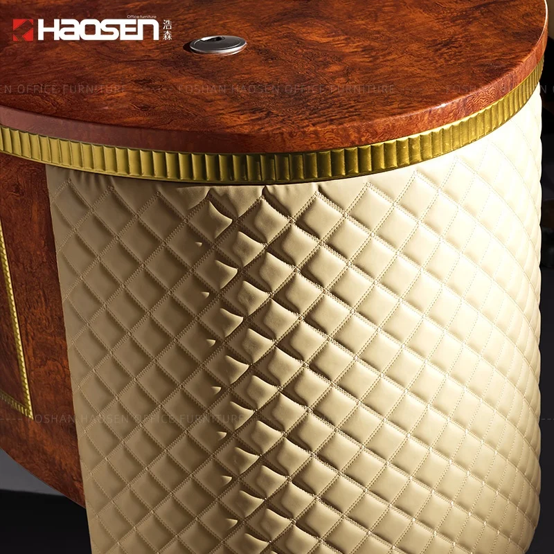 Good quality Business director Working executive office table curved desk and chair manufacturer