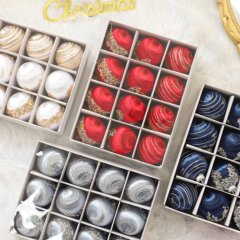 2024 Hot Selling Christmas Tree Pendant Christmas Supplies 6Cm Pvc Christmas Tree Decorations Balls