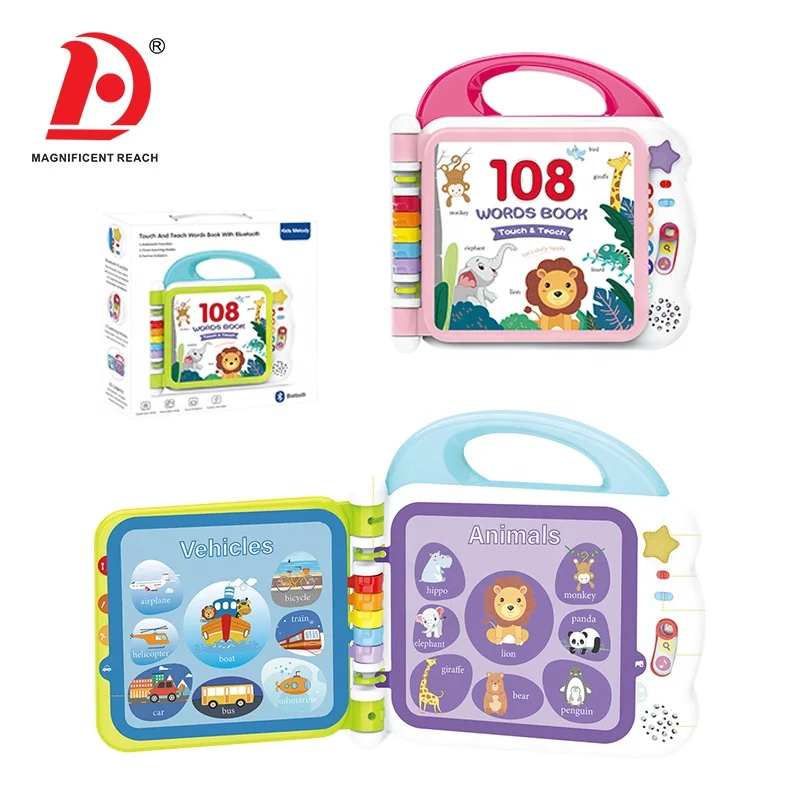 HUADA Baby English Touch Screen Preschool Learning Machine Child Early Montessori Educational Toy Kids Point Reading Toy Laptop