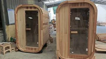 1 Person Square Cedar Sauna Outdoor Steam Sauna Room Cube Sauna with 6KW Harvia Heater