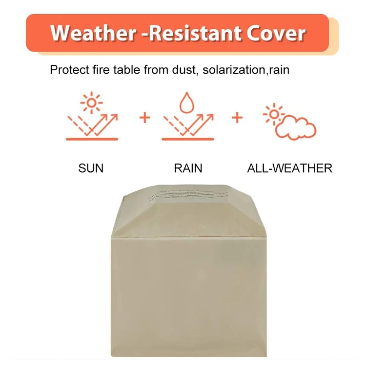 Square Fire Pit Table Outdoor Propane Fire Pit Gas Stainless Steel Tabletop Fire Pit