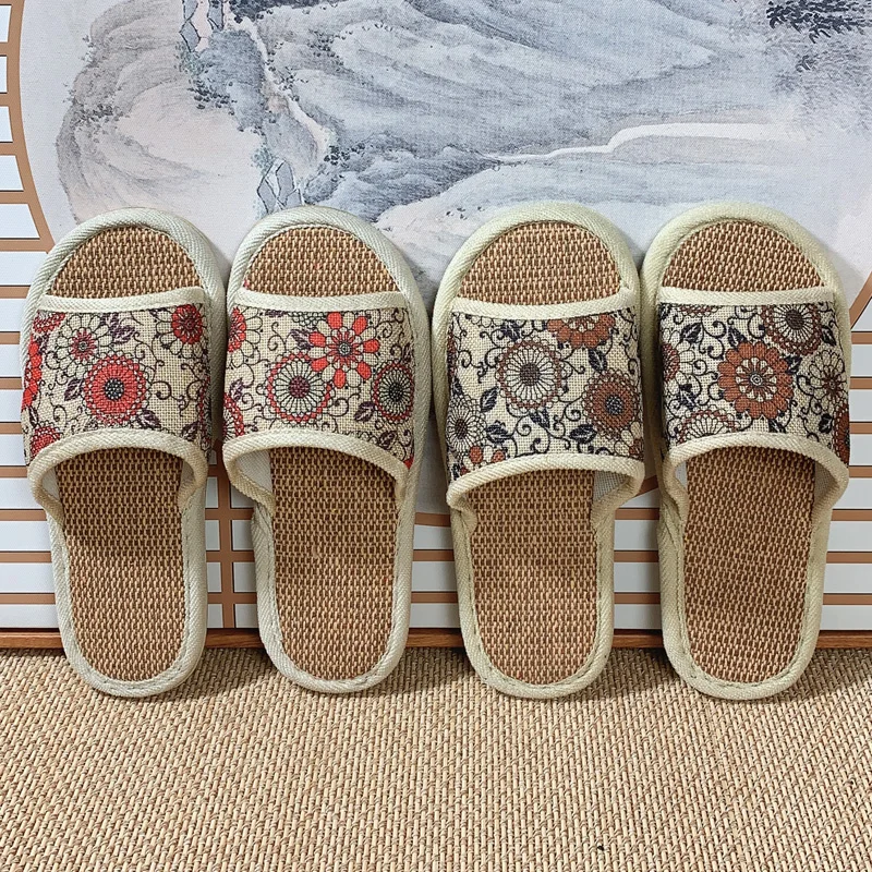 Hotel Reusable Mules Slippers Summer/Spring Breathable Anti-Slip Sweat Absorption Disposable Design