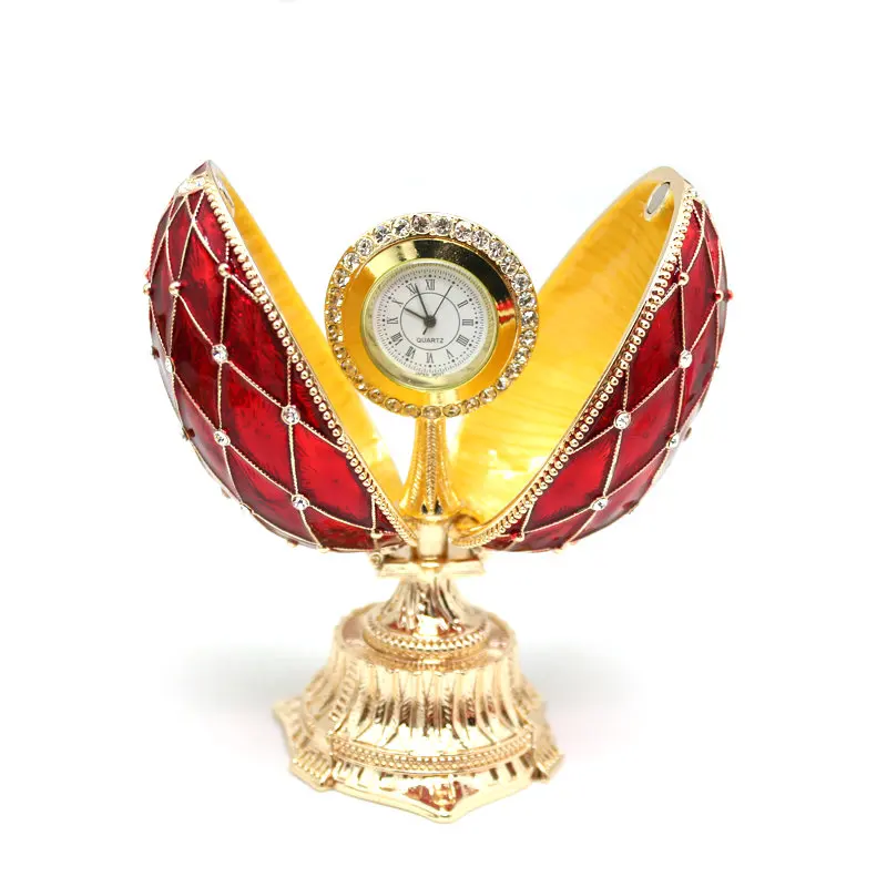 SHINNYGIFTS королевские рождественские подарки в русском стиле Faberge яйцо безделушка коробка с часами новогодние