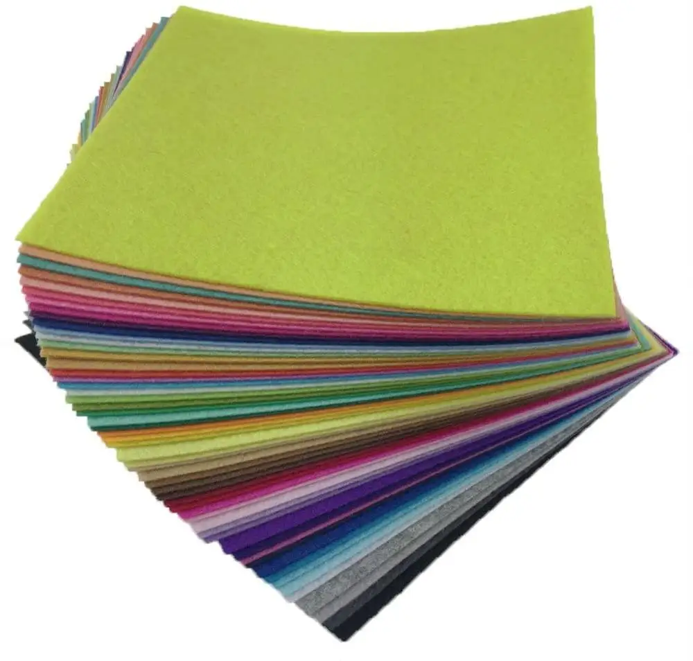 
Assorted Color Felt Pack DIY Craft Squares Nonwoven Felt Fabric Sheet 