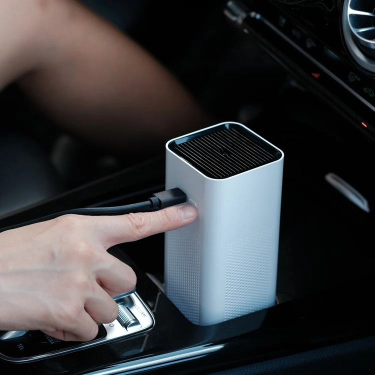 Kinscoter Mini портативный очиститель воздуха HEPA13 USB проекционный светильник для дома и офиса