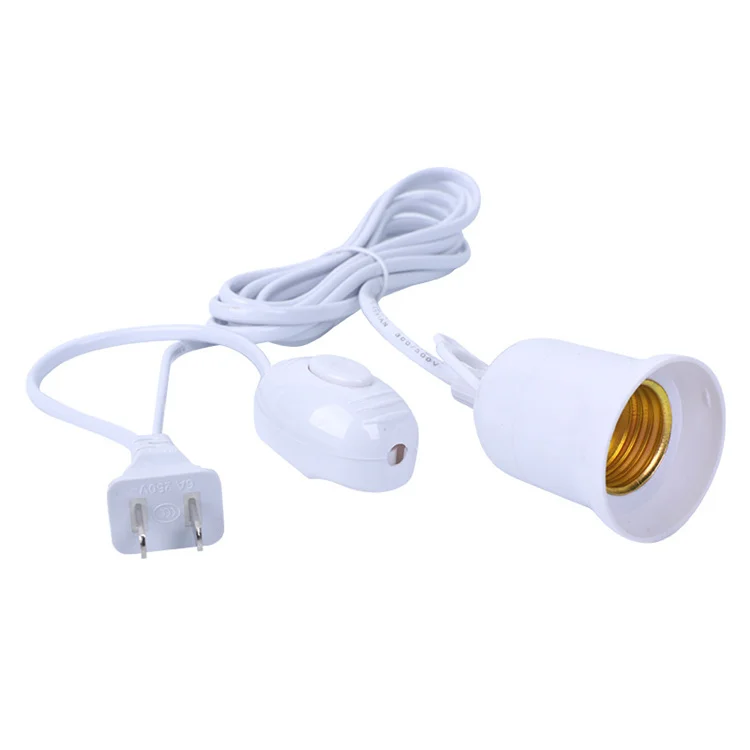 Аксессуары для освещения DIY cable Kit EU US 2-контактный штекер круглый/Твист 0 75 мм 18AWG текстильный кабель с 303 выключателем диммера