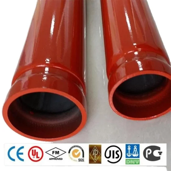 ASTM A795 SCH10 & SCH40 UL FM Fire Fighting ERW Steel Pipes Fire Sprinkler Pipe