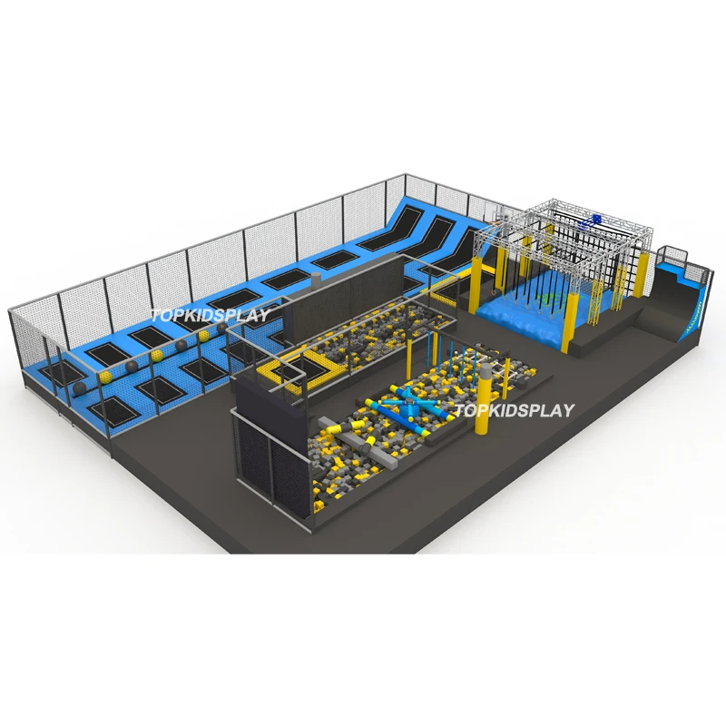 Factory Manufactures Indoor Playground Equipment Big Foam Ball Pit Rope Course Indoor Trampoline Kids Space Playground