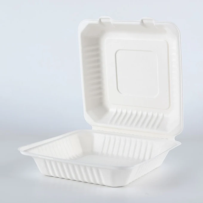 
Disposable Bio Take Away Compostable Clamshell Food Container Packaging Lunch Box Biodegradable Confectionery Packaging 50000pcs 