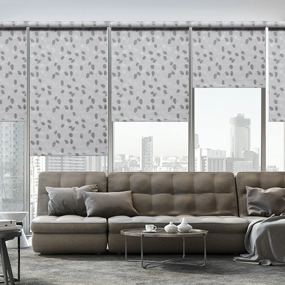 Высококачественные умные моторизованные дневные и ночные рулонные шторы с зеброй