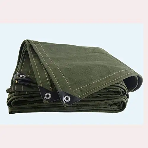 heavy duty thick waterproof poly cotton  button tarpaulin