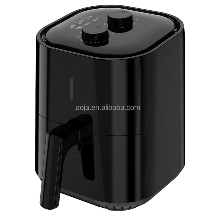 AOJA High Quality 4L  Black Green Stainless Steel Smart Top Button Air Fryer Safe and Convenient for Kitchen Appliances home