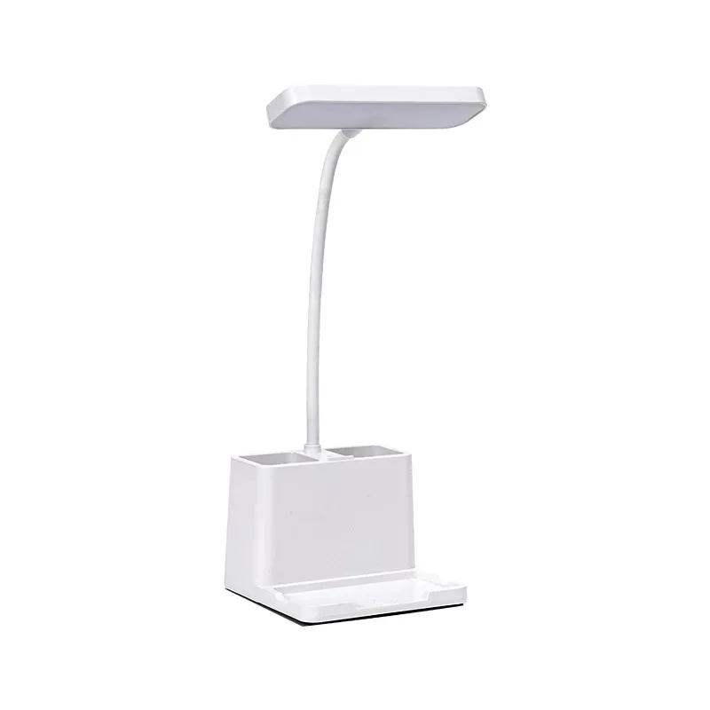GL-1081C plug in Usb Charging 360 degree Foldable night light desk lamp with Phone Holder For Bedroom Reading