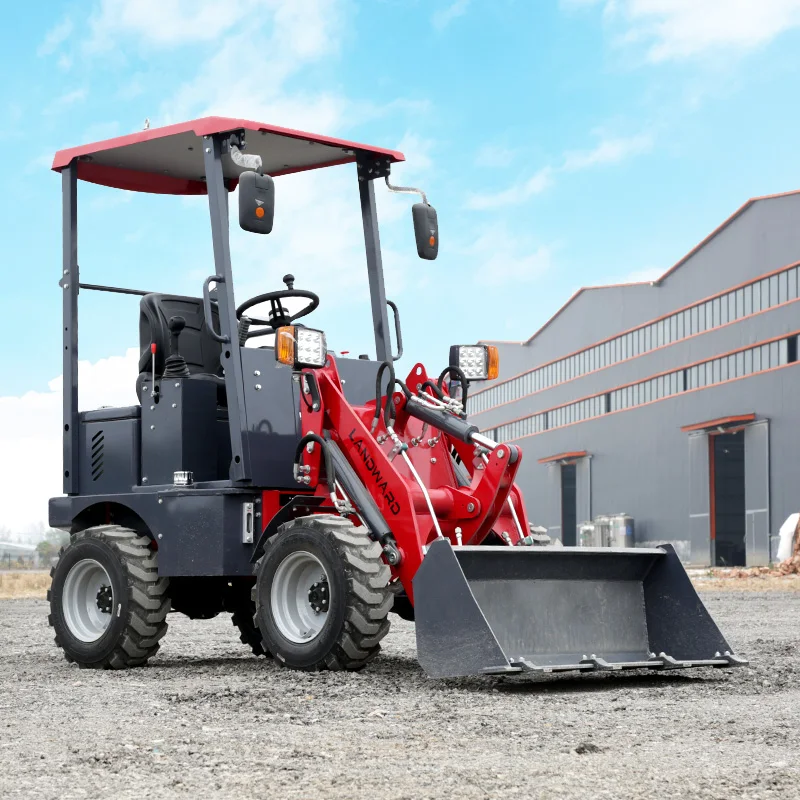 Electric Wheel Loader Zero Emission Front End Loader 12V Battery Wheel Mini Loader For Sale
