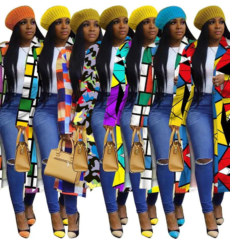 Модный Цветной Повседневный двубортный кардиган в клетку с принтом, зимняя ветровка