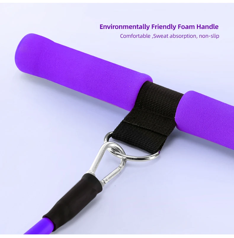 Multifunction Tension  4  tubes foot elastic multi-function fitness tension pull rope exerciser  resistance band pedal