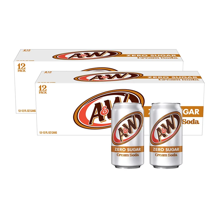 A&W Beer Soda Cans , 12 fl oz cans, 12 pack