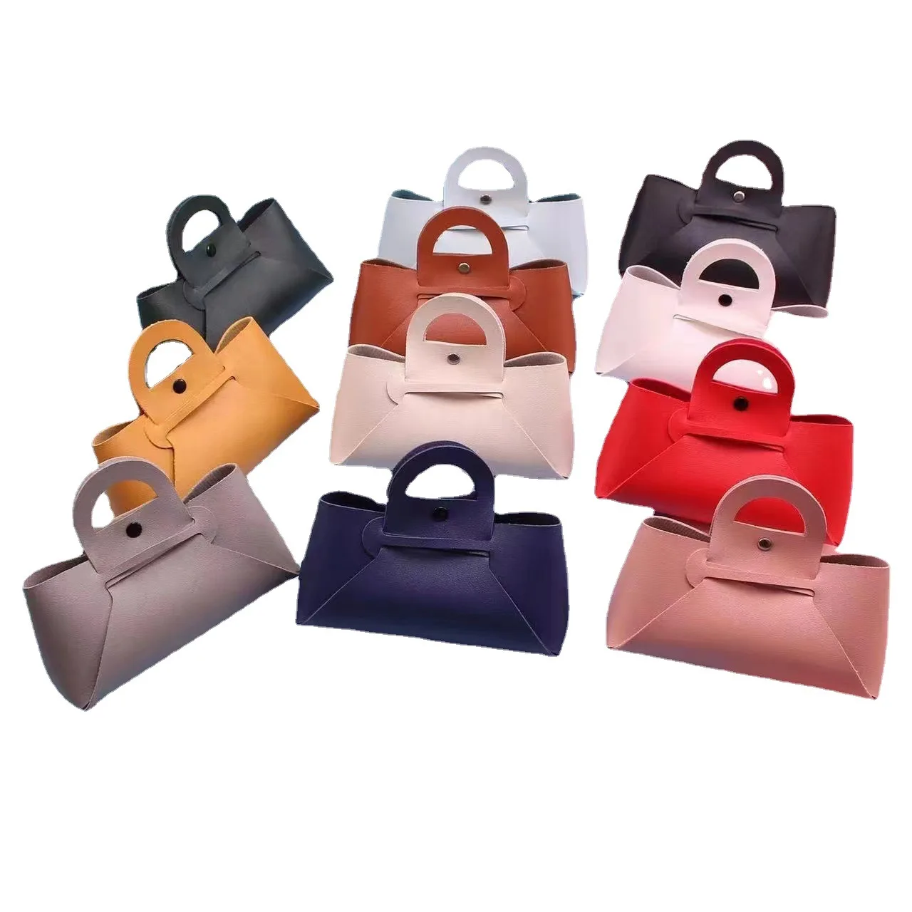 Small fresh mobile phone key storage bag New leather soft bag glasses case hand-woven sunglasses storage case