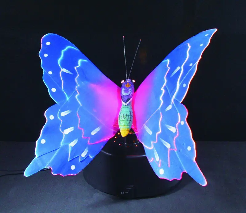 Indoor led butterfly wings led lighting fiber optic butterfly decoration lamp led animal light artificial handmade