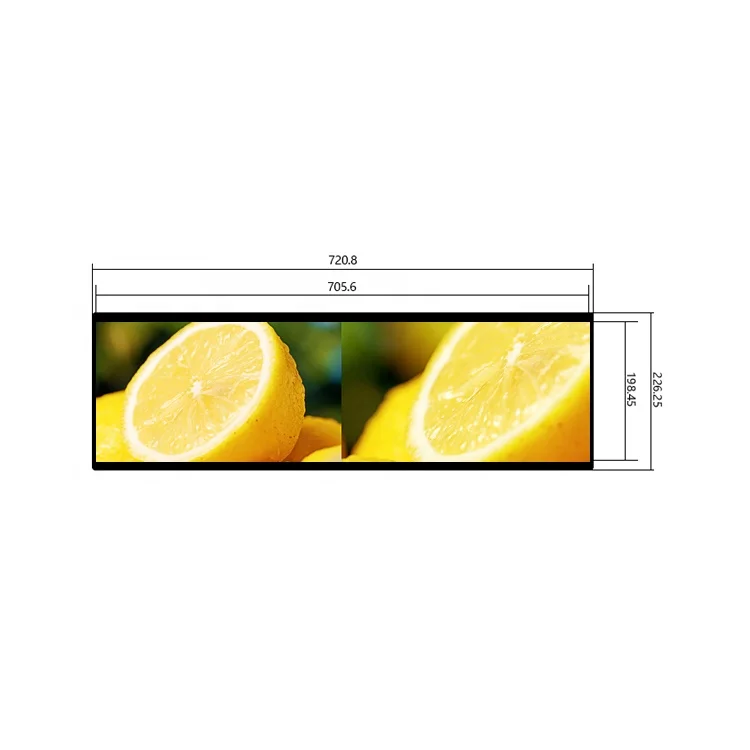 29 Inch Capacitive Stretch Bar Touch Screen Ultra Wide Advertising Display Stretched Narrow LCD Shelf Display