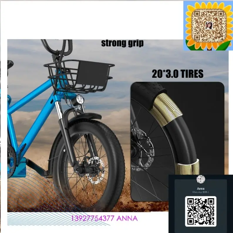 EU stock Duotts C20 20 inch 500W electric city bicycle 2 seats 90km range 48V 15Ah 7 gear high speed retro electric cargo bike