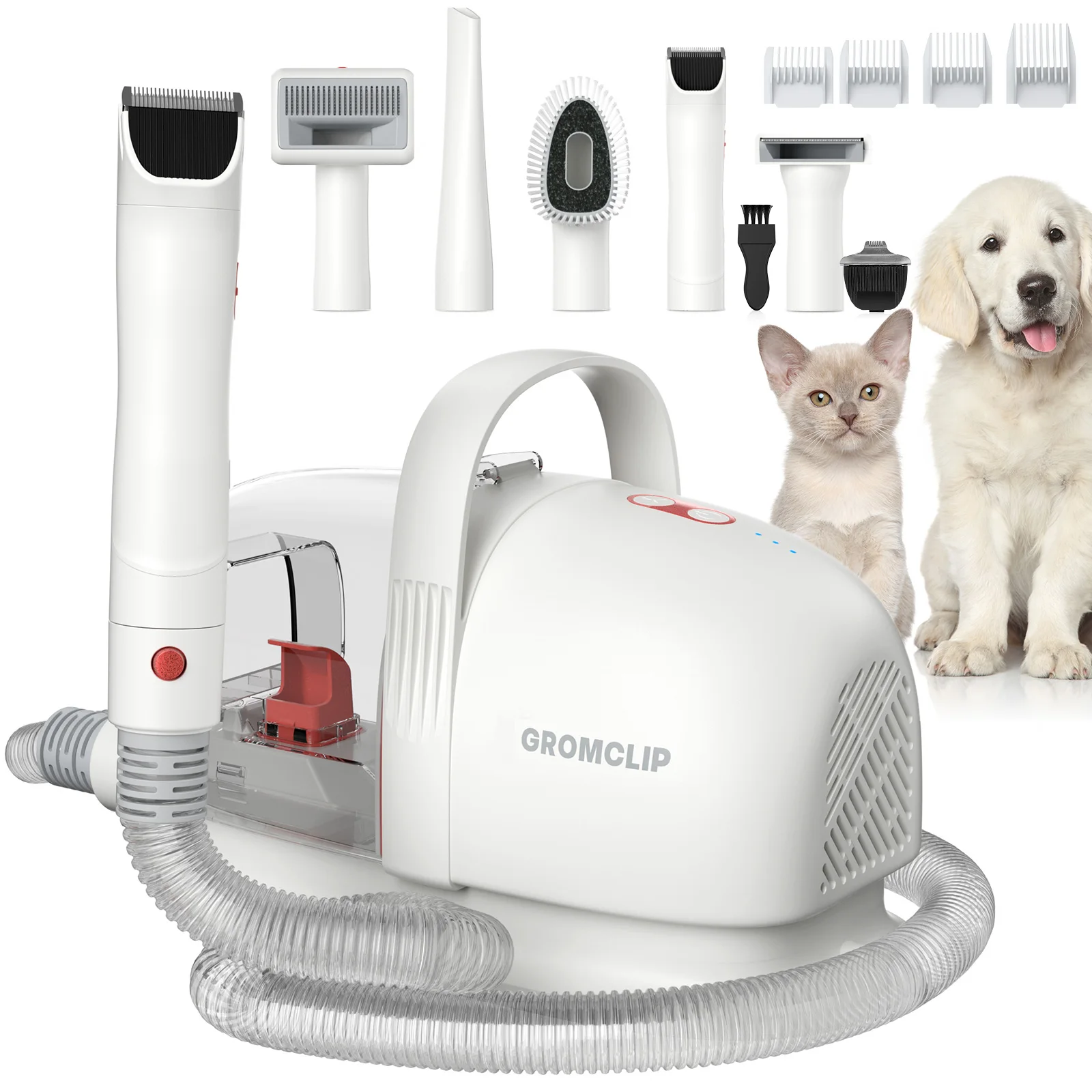 Pet Vacuum Cleaner Electric Clipper Slicker Deshedding Cleaning Dog And Cat Hair Fur Grooming Brush Kit PV01