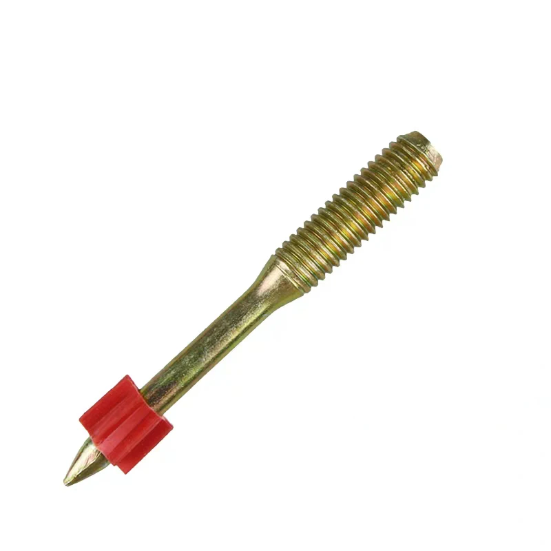 Golden M6 M8 Steel Galvanized Screw Shooting Nail with Red Plastic