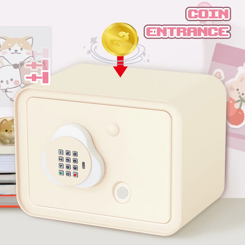 Large Plastic Square Piggy Bank Electronic atm Password Lovely Sustainable Smart Money Counting Safe Boxes Security For Kids