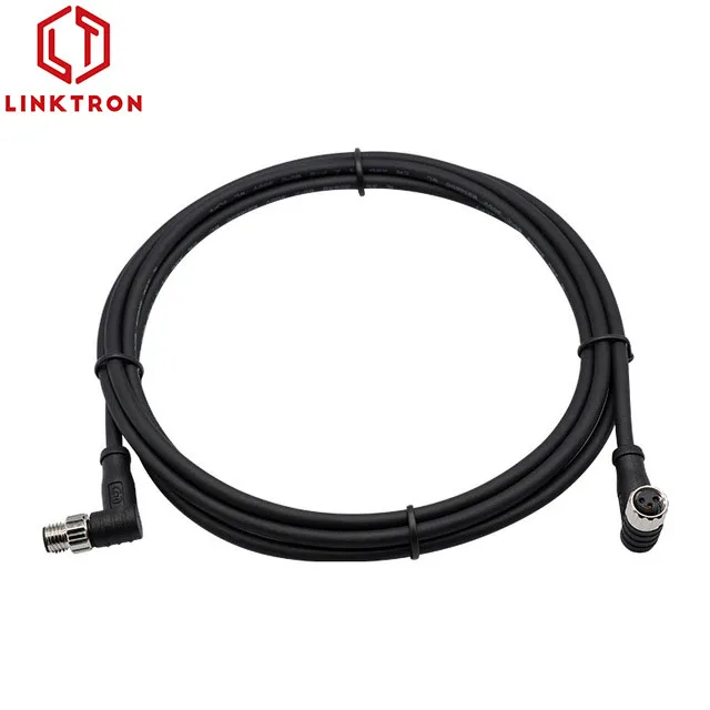 3m connector IP67 M5 M8 M12 M16 Right Angle moulding cable connector waterproof PVC/PUR cable connector IP67