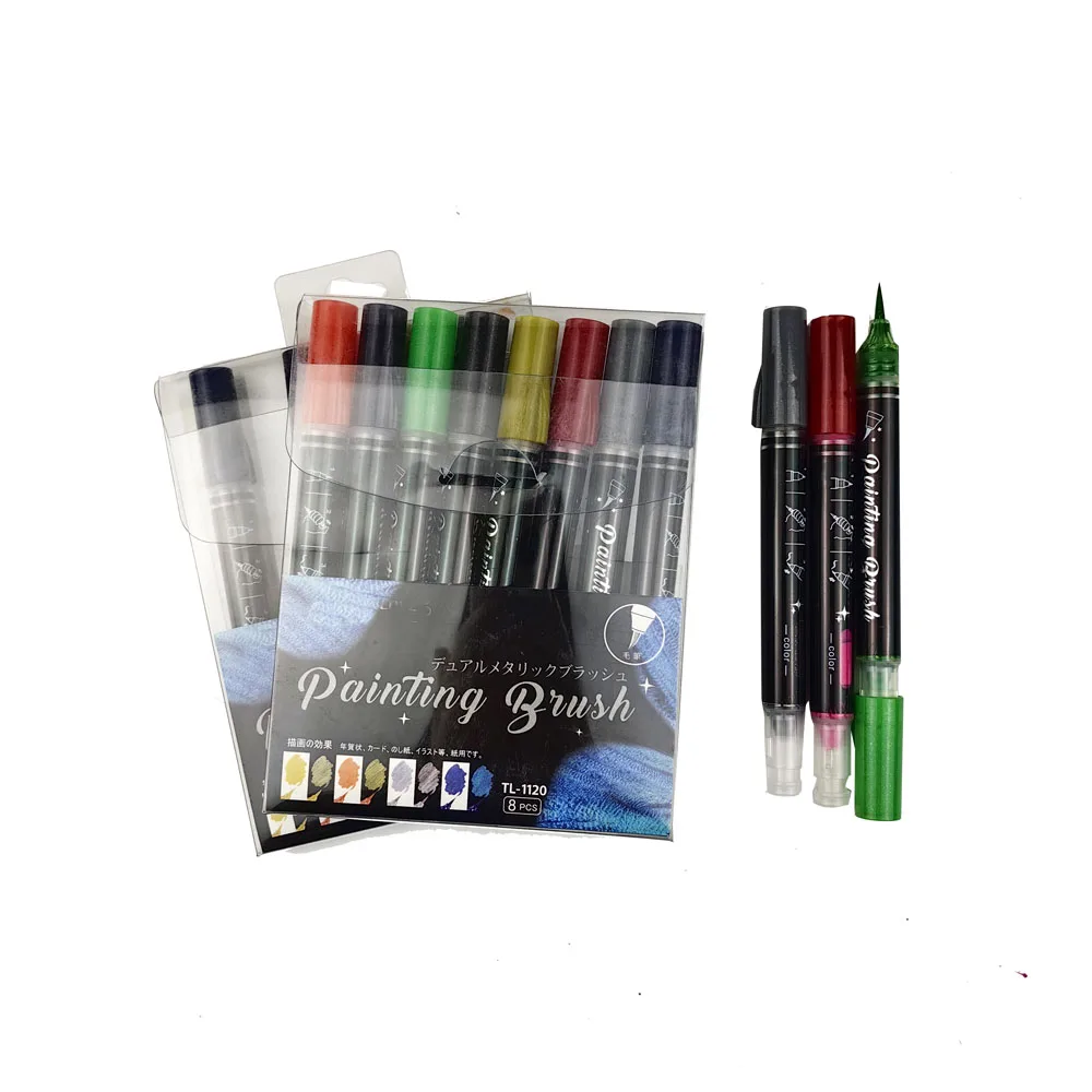Glitter Marker Set Marker Pen Permanent Cotton Core Metallic Marker Diy Painting and Drawing Water Baased