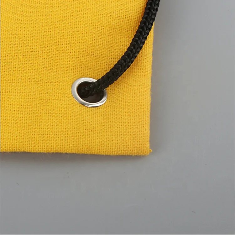 Custom color logo printed big cotton drawstring bags for clothes