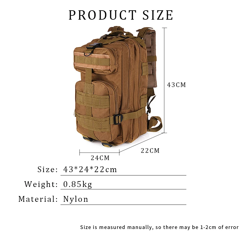 FLYFIT мужские оптовые пользовательские 25L система MOLLE 3 дня сумка для баг штурмовый походный рюкзак армейский тактический