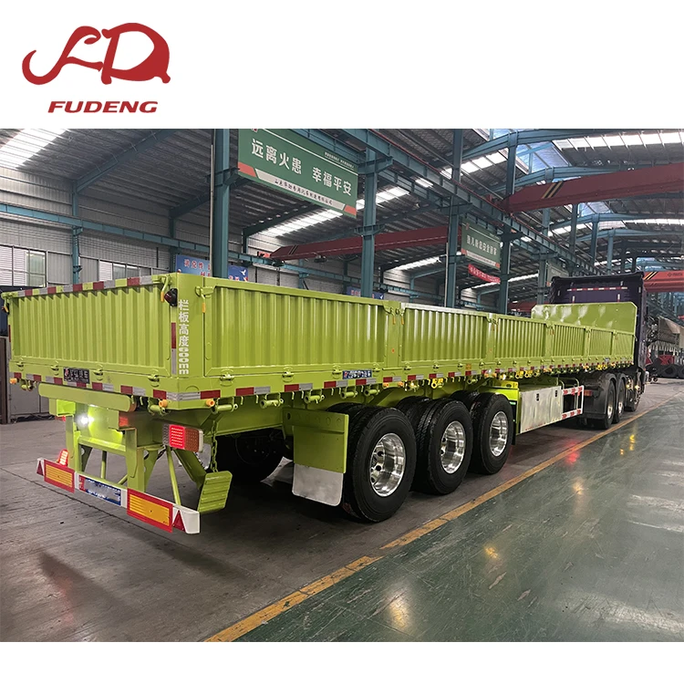 China 25-45 cbm side  dumper tipper trailer 3/4 Axles side tipper trailer container tipper trailer for sale