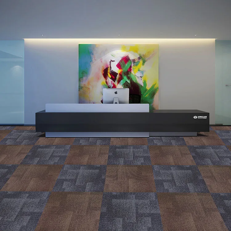 
Industrial Grade Quarter Turn Matrix Carpet Tile Pattern 