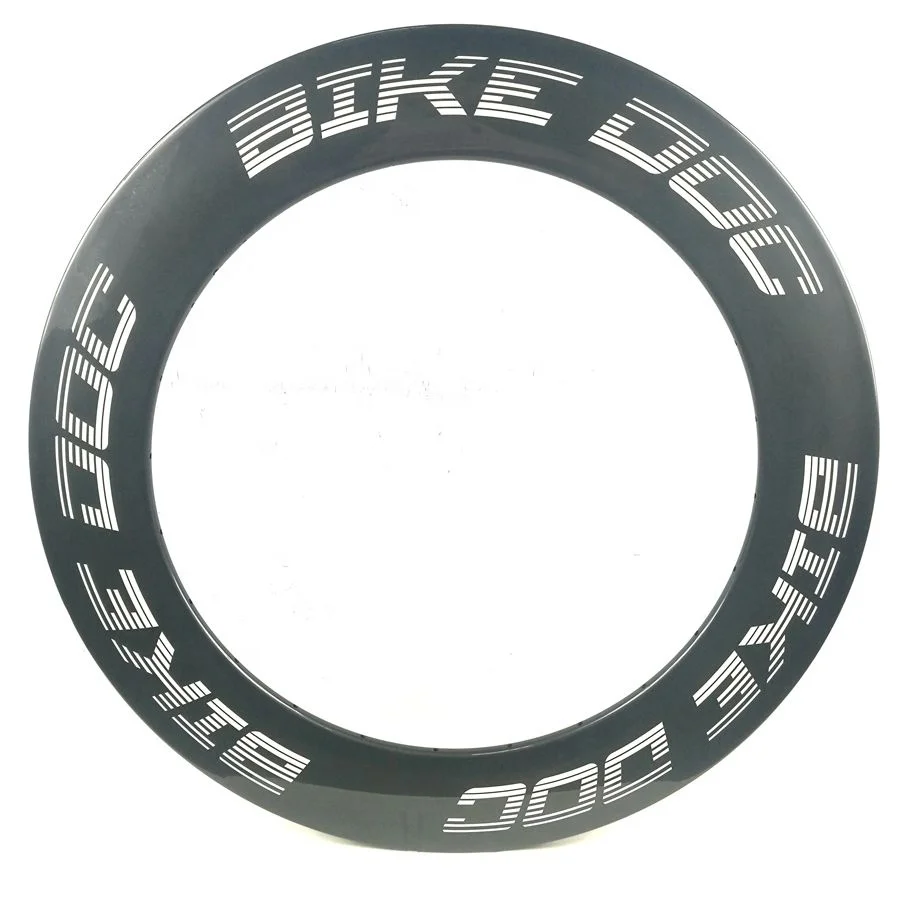 BIKEDOC Fixed Gear 28h 80 mm Carbon Rim Tubular Bicycle With Shiny Rims 700C Track Wheel Rims Clincher